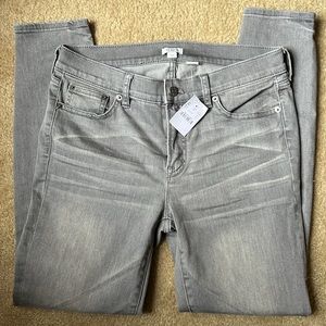 J. CREW 8” Mid rise Skinny Slim Stretch Valley Wash Gray Jeans Sz 8 Sz 29